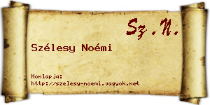 Szélesy Noémi névjegykártya
