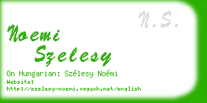 noemi szelesy business card